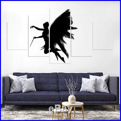 Fairy Angel Wing Feather B&W Canvas Print Painting Framed Home Decor Wall Art