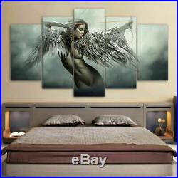 Fantasy Angel Warrior Wing Girl Movies Canvas Prints Painting Wall Art 5PCS