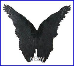 FashionWings TM Black Butterfly Style Costume Feather Angel Wings Adult Size