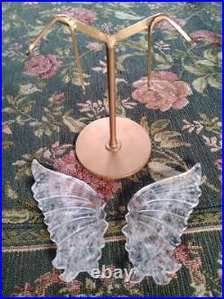 Feather Wing Crystal Butterfly Sculpture Object Raw Stone Extra Large Angel Spec