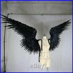Feathered Wings Devil Angel Party Wings Catwalk Model Large Cosplay Black