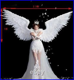 Feathered Wings White Angel Halloween Catwalk Model Large Cosplay Party wedding