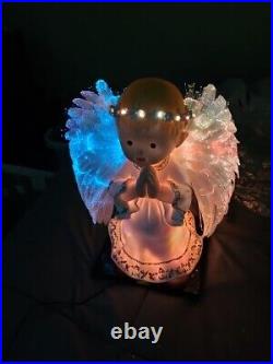 Fiber Optic Acrylic Angel 15 Moving Wings Christmas / Table Top Decorative