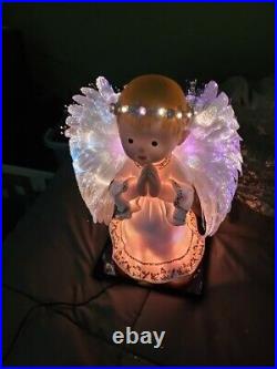 Fiber Optic Acrylic Angel 15 Moving Wings Christmas / Table Top Decorative