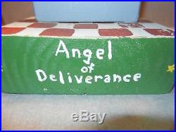 Folk Art Pizza Angel Of Deliverance Cool Unique Outsider Large Metal Wings Wood