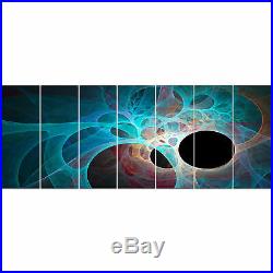 Fractal Angel Wings in Blue' Graphic Art Print Multi-Piece Image on Canvas