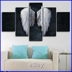Framed Broken Angel Wings Statue Canvas Print Modern Wall Art Home Decor 5 Piece