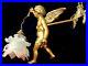 French_Antique_Gilded_Sconce_Chandelier_Winged_Angel_Cherub_Pink_Rose_Shade_01_rixi