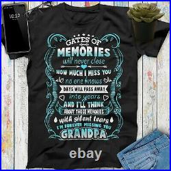 Gates Of Memories Never Close How Much I Miss You Grandpa Guardian Angel T Shirt