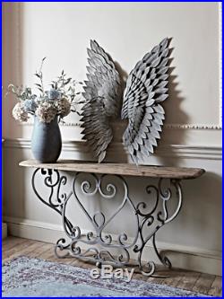 Gilt Metal Angel Wings Wall Art Feather Effect Large wall mounted large wings