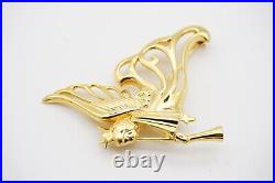 Givenchy Vintage 1980s Large Heaven Angel Flying Wing Trumpet Openwork Brooch