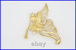 Givenchy Vintage 1980s Large Openwork Flying Wing Heaven Angel Trumpet, Brooch