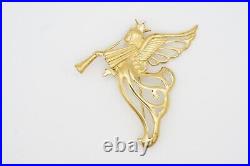 Givenchy Vintage 1980s Large Openwork Flying Wing Heaven Angel, Trumpet Brooch