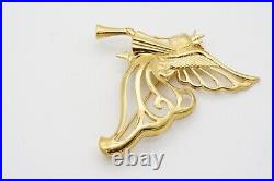 Givenchy Vintage 1980s Large Openwork Flying Wing Heaven Angel, Trumpet Brooch