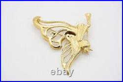 Givenchy Vintage 1980s Large Openwork Flying Wing Heaven Angel Trumpet Brooch