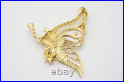 Givenchy Vintage 1980s Large Openwork Flying Wing Heaven Angel Trumpet, Brooch