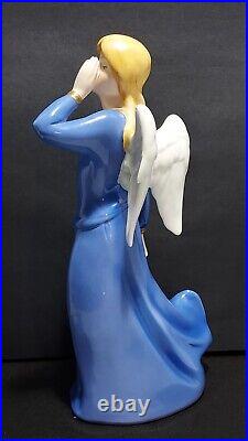 Goebel W Germany Large Angel In Blue Tunic With Gold Accents And White Wings 12