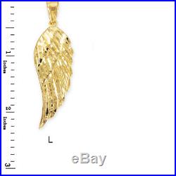 Gold DC Angel Wing Pendant (10k, 14k, small, medium, large, yellow, white, rose)