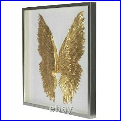 Gold Wings Acrylic Shadow Box Wall Décor