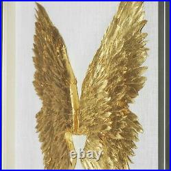 Gold Wings Acrylic Shadow Box Wall Décor