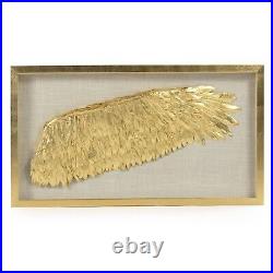 Gold and Ivory Right Wing Rectangular Framed Wall Art