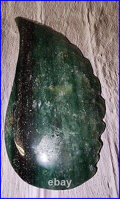 Green Flourite Angel Wings, Large Size & Stand, Natural Green Flourite