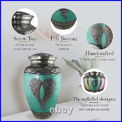 Green Loving Angel Cremation Urns for Human Ashes Adult Male for Funeral, Burial
