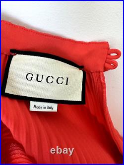 Gucci Butterfly Sleeve Orange Long Dress Size M/L