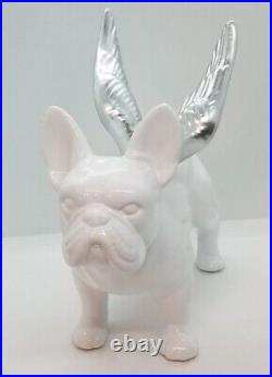 HD Designs White Winged Bulldog Dog Angel Heaven Large Figurine