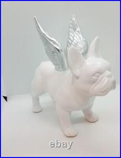 HD Designs White Winged Bulldog Dog Angel Heaven Large Figurine