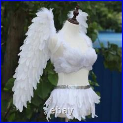 Halloween Event Stage Show Party Christmas Cosplay Costumes White Angel Feather