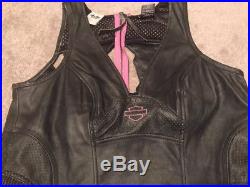 Harley Davidson HD Night Angel Leather Vest Top wings 97005-14VW Large RARE L
