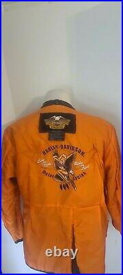 Harley Davidson Womens Angel Wings Leather Jacket SZ Large CA03402 MADE IN USA