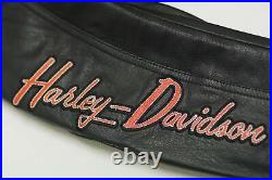 Harley Davidson Womens JOYRIDE Black Leather Jacket Red Hoodie 3in1 L 97071-11VW