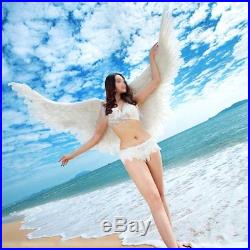 High Quality Handmade White Feather Angel Wings Wedding Cosplay