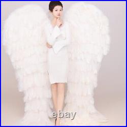 High Quality White Ostrich Feathers Adult Large Photography Angel Wings