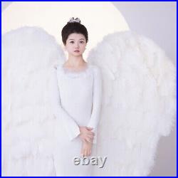 High Quality White Ostrich Feathers Adult Large Photography Angel Wings