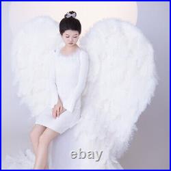 High Quality White Ostrich Feathers Adult Large Photography Angel Wings