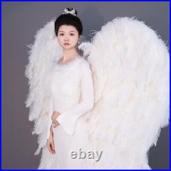 High Quality White Ostrich Feathers Adult Large Photography Angel Wings