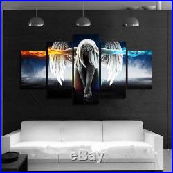 Home Decor Canvas Print Painting Wall Art Angel with Wings 5pcs