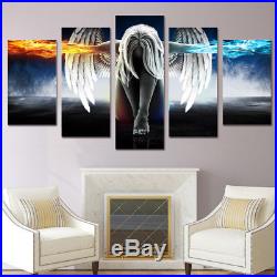 Home Decor Canvas Print Painting Wall Art Angel with Wings 5pcs