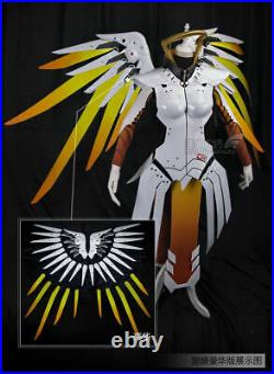 Hot Overwatch Angel Mercy Angela Armor Wings Cosplay Costume Halloween Comic-con