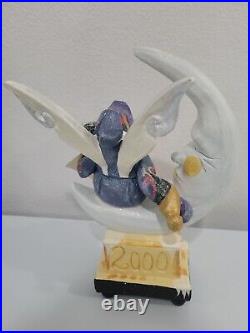House of Hatten Santa on the Moon Angel Wings xmas Figurine Denise Calla. 2000