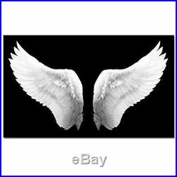 IKNOW FOTO Large Black and White Canvas Prints Angel Wings Wall Art (24x40inch)