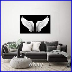 IKNOW FOTO Large Black and White Canvas Prints Angel Wings Wall Art Contempor