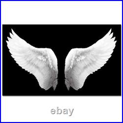 IKNOW FOTO Large Black and White Canvas Prints Angel Wings Wall Art Contempor