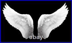 IKNOW FOTO Large Black and White Canvas Prints Angel Wings Wall Art Contemporary