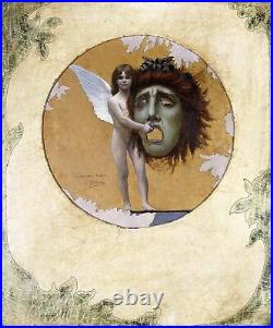 JEAN LEON GEROME A Putto with a Mask ANGEL wing child anquish mask NEW PRINT