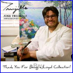 JOSE TRUJILLO Large 18x24 ORIGINAL Watercolor Painting SIGNED Angel Wings COA