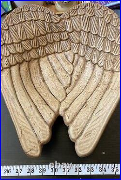 Jalapa Nina Pottery Angel Wings Bowl Art Sculpture Peru Tray Large Decor OOAK